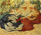 Franz Marc Cats on a Red Cloth painting